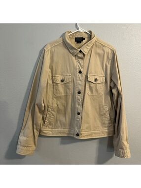 Pendleton Womens XL Canvas Trucker Jacket Khaki Tan Cotton Workwear